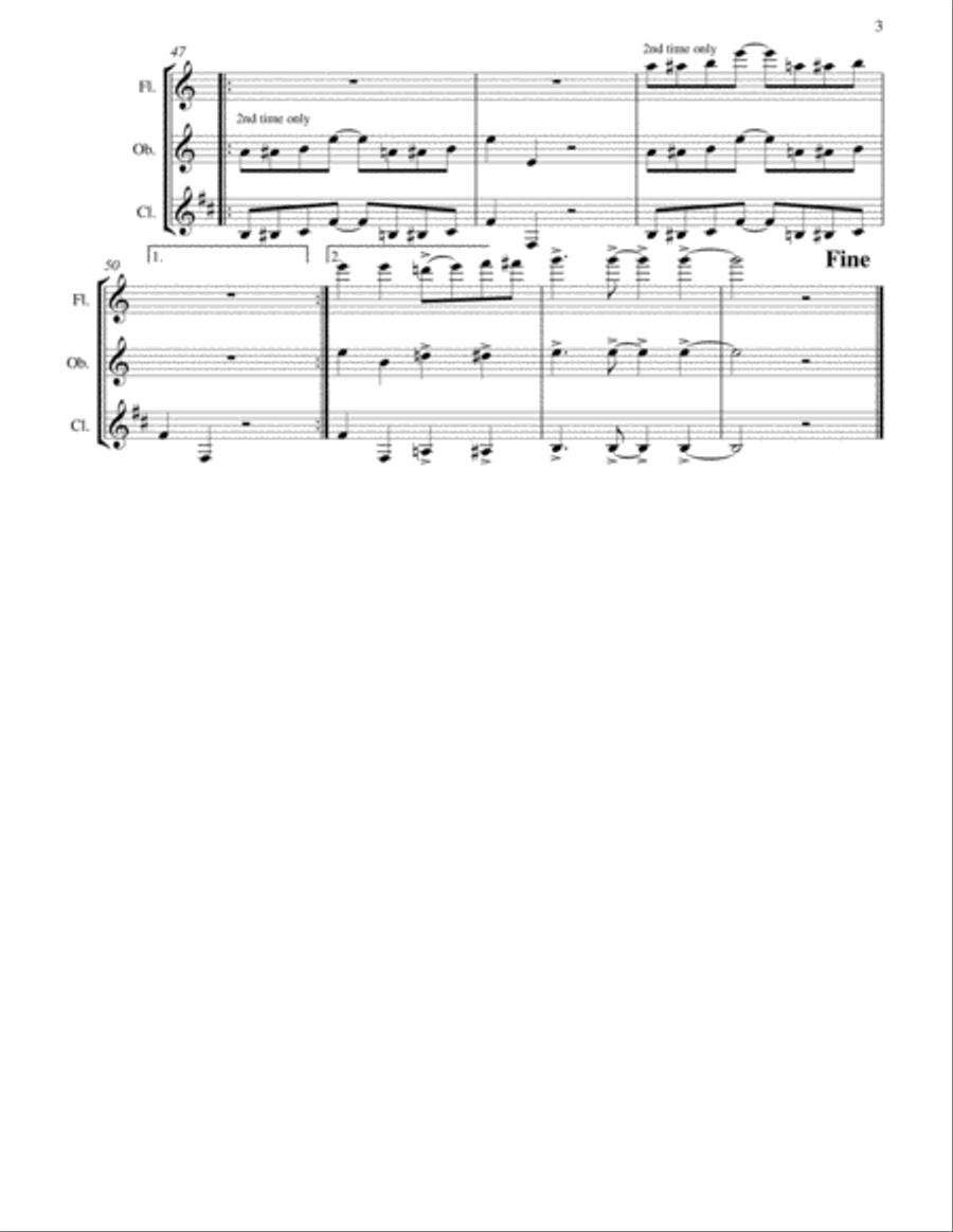 Walk This Way Woodwind Trio scores gallery preview page 3