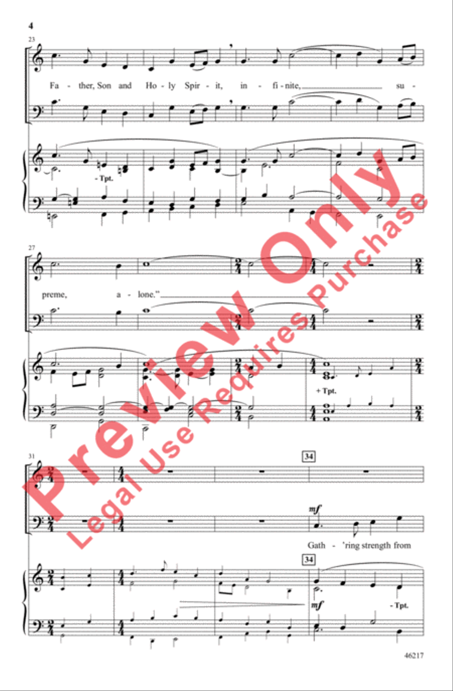 Hark, Creation's Alleluia 4-Part scores gallery preview page 4