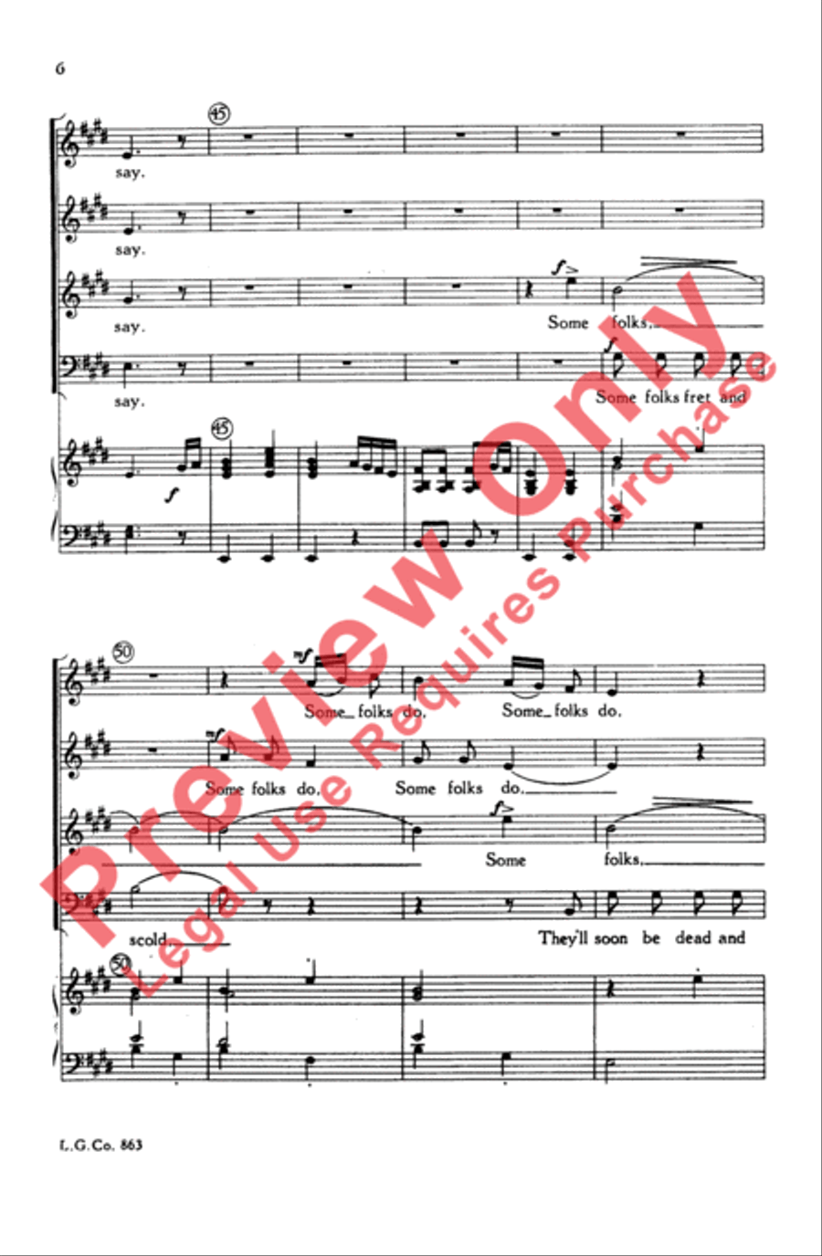 Some Folks 4-Part scores gallery preview page 6