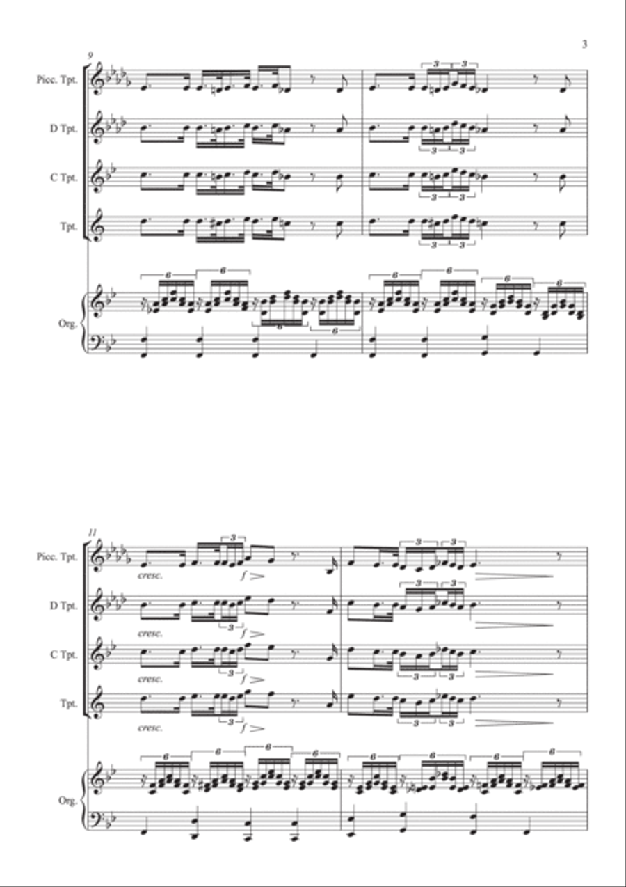 Ave Maria (for Trumpet and Organ) Trumpet Duet scores gallery preview page 4