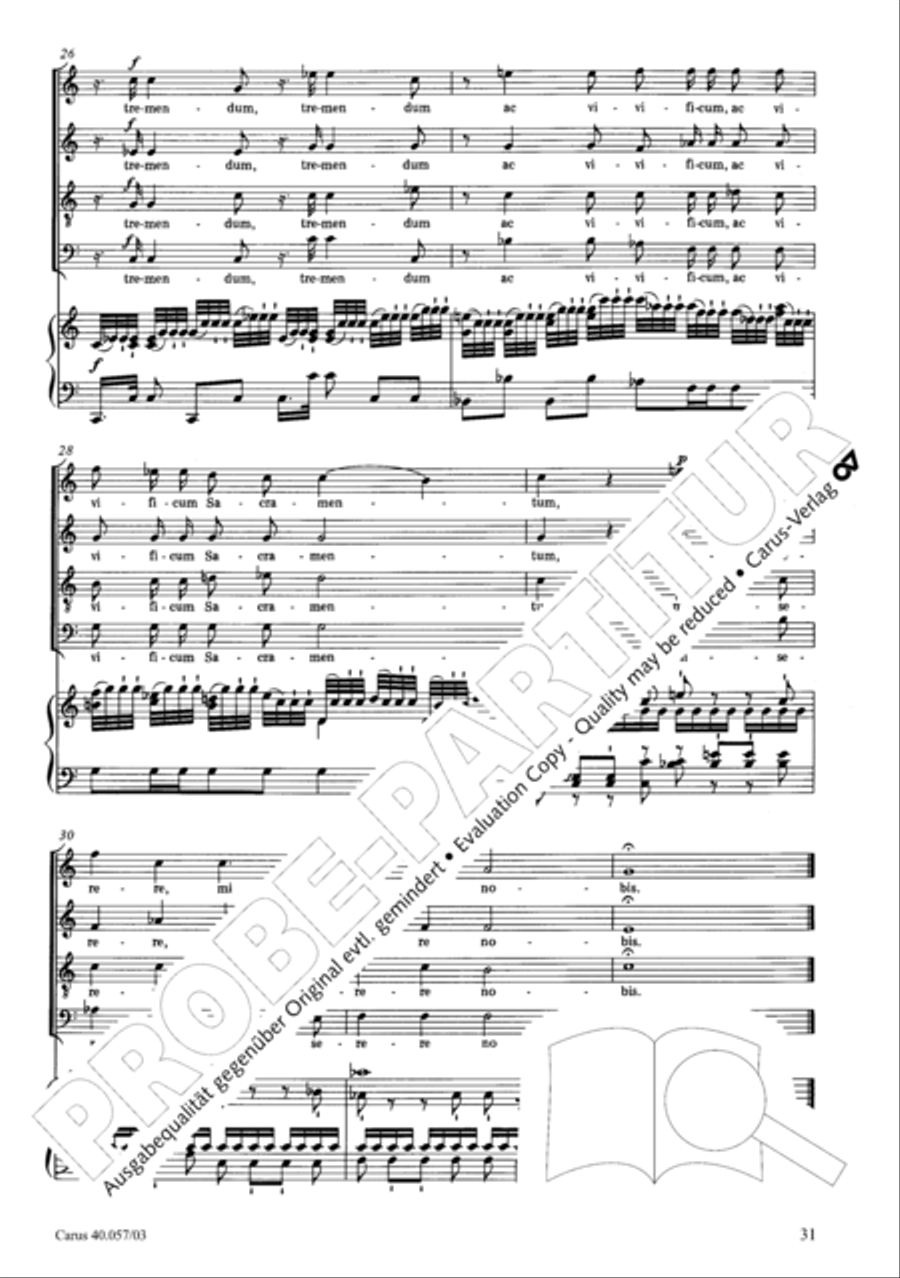 Litaniae de venerabili altaris Sacramento in Es 4-Part scores gallery preview page 32