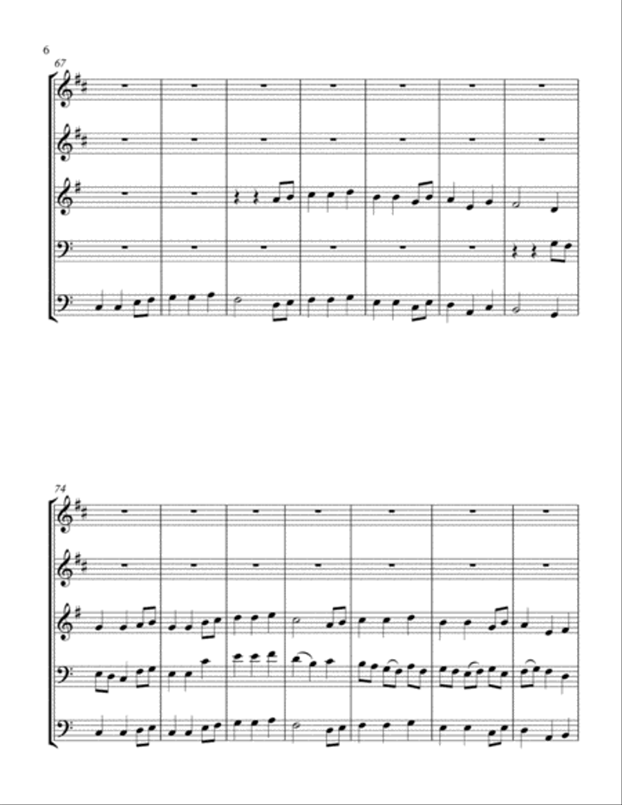 Away in a Manger for brass quintet Brass Quintet scores gallery preview page 6