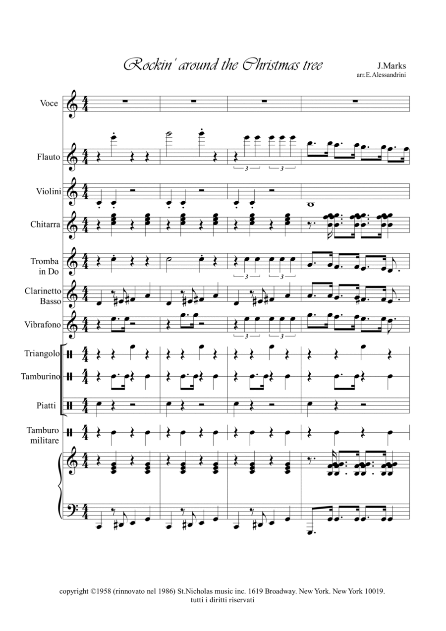 Rockin' Around The Christmas Tree Flute scores gallery preview page 1