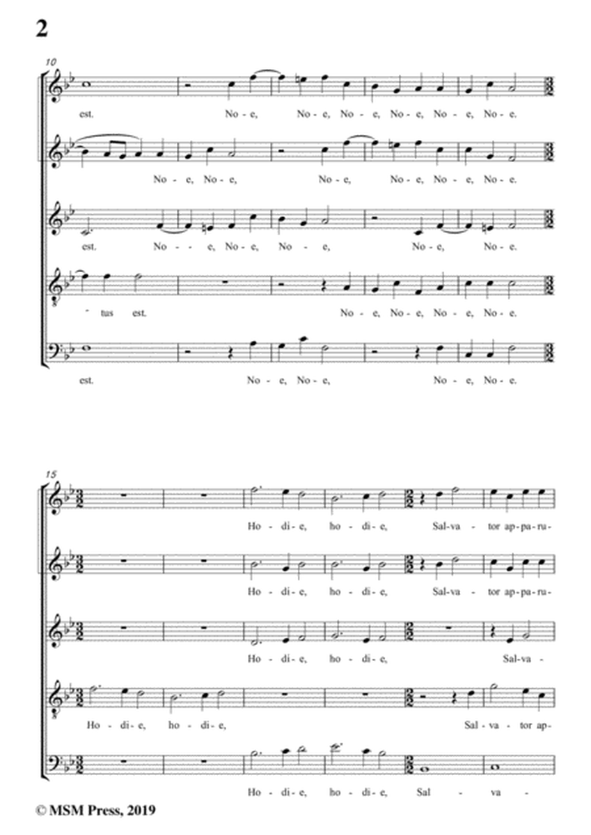 Sweelinck-Hodie Christus natus est,in B flat Major,for A cappella image number null