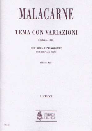 Book cover for Theme and Variations (Milano 1823) for Harp and Piano