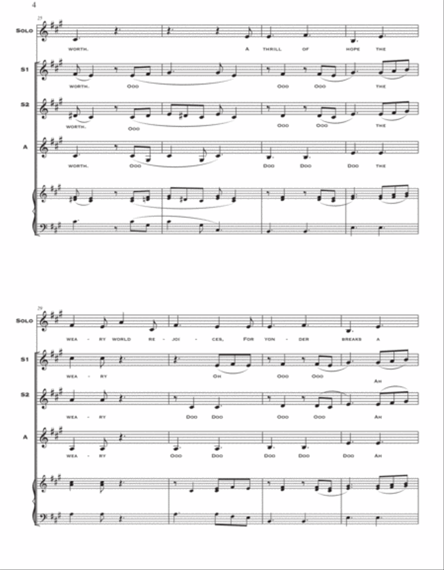 O Holy Night (as performed by Straight No Chaser) - SSA SSA scores gallery preview page 5