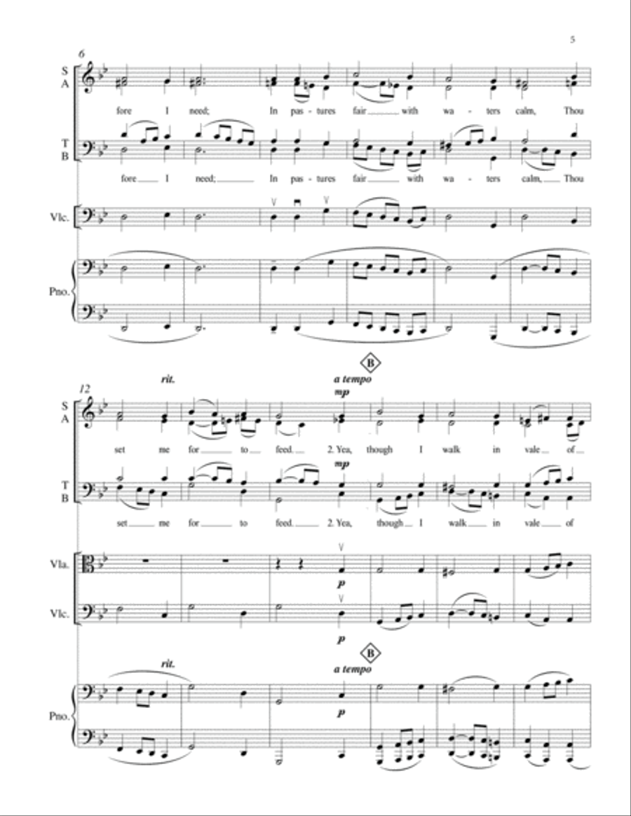 My Shepherd Is the Living Lord (Psalm 23): from Tenebrae (I-II) Choir scores gallery preview page 4
