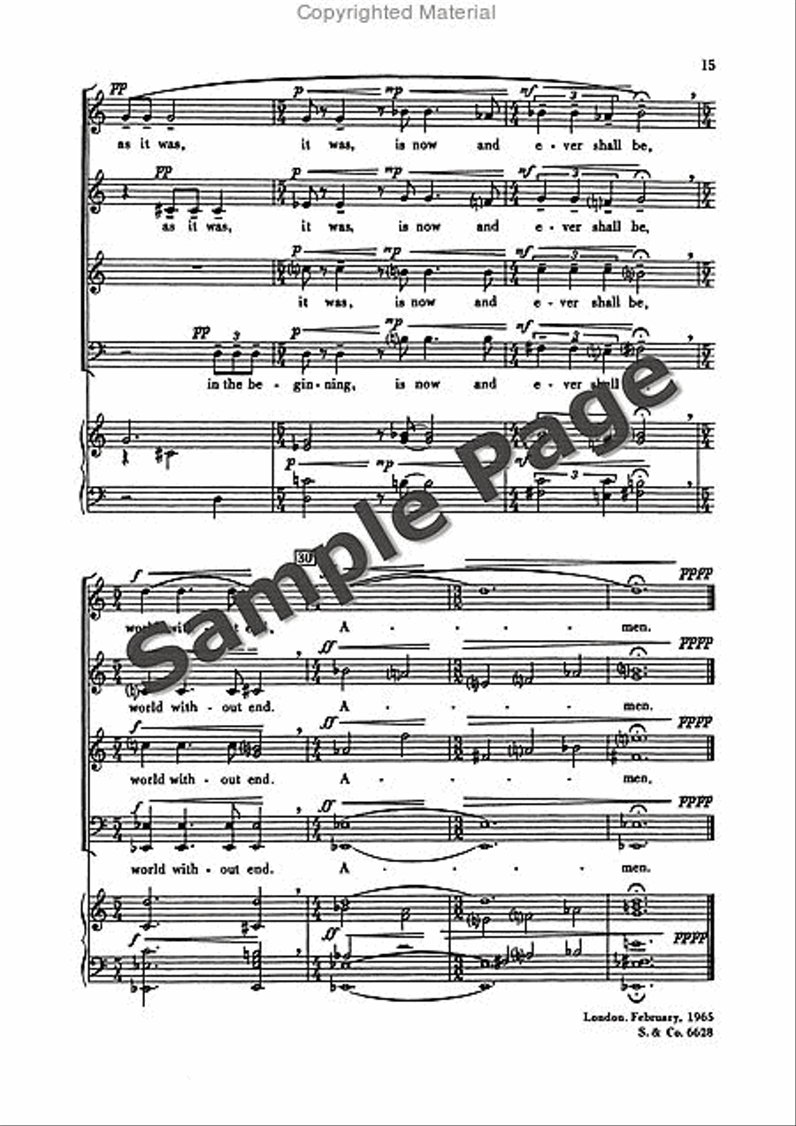 Magnificat and Nunc Dimittis 4-Part scores gallery preview page 18