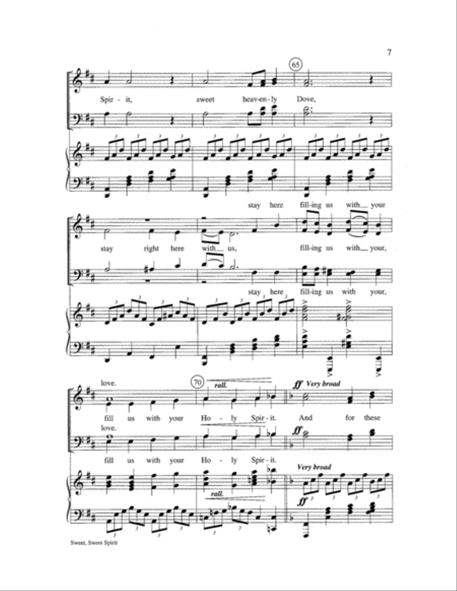 Sweet, Sweet Spirit Sweet, Sweet Spirit 4-Part scores gallery preview page 7