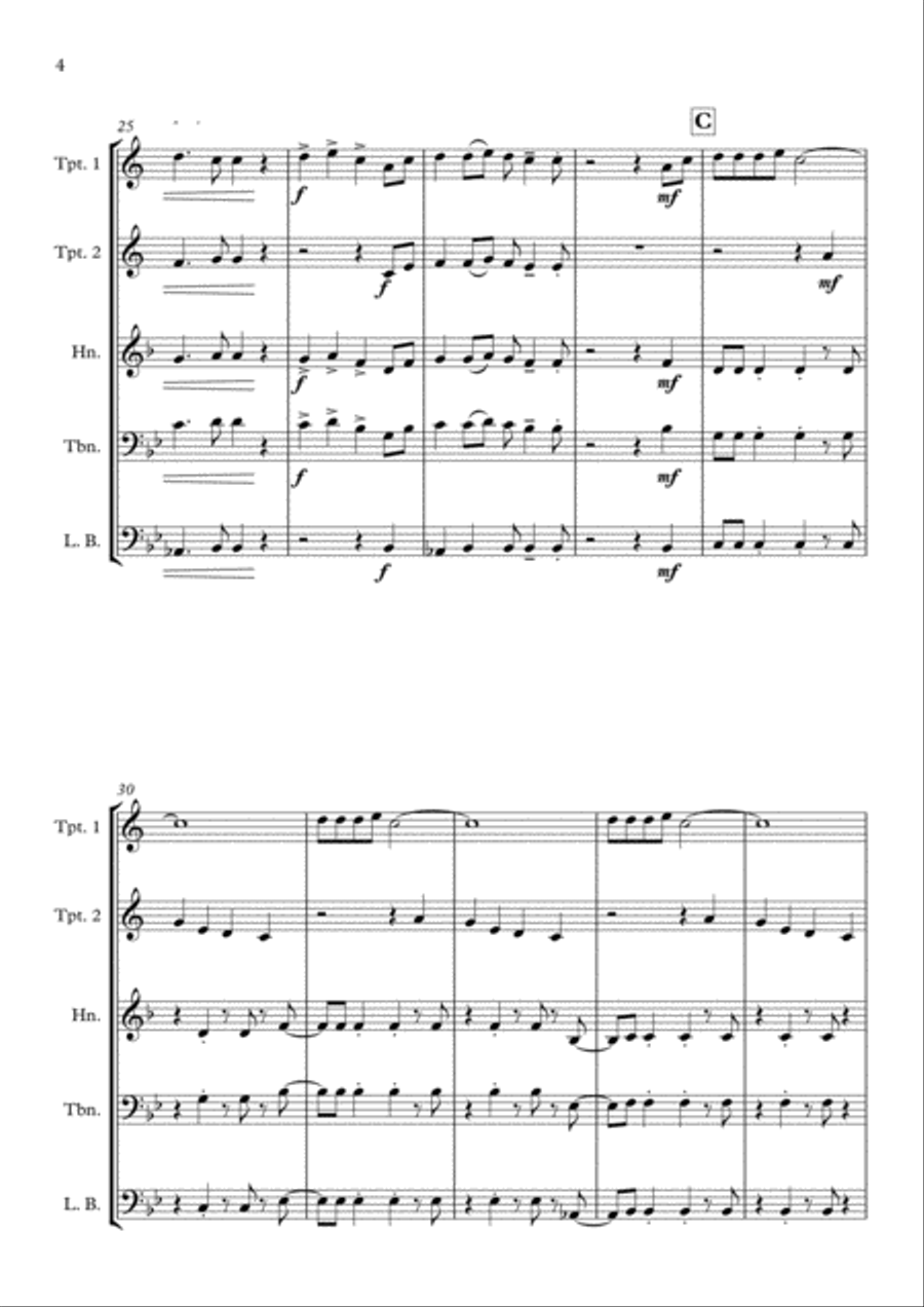 Shake It Off Brass Quartet scores gallery preview page 4