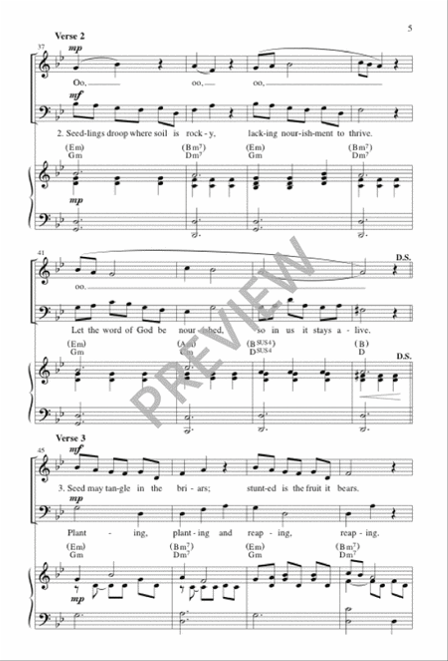 Planting, Reaping 3-Part scores gallery preview page 5