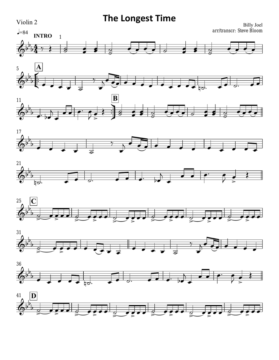 The Longest Time Small Ensemble scores gallery preview page 3