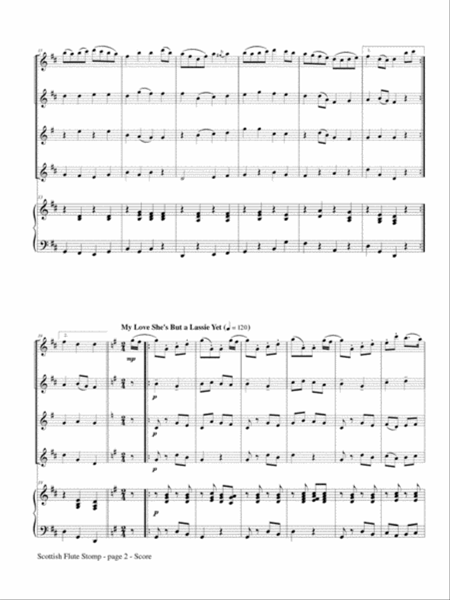 Scottish Flute Stomp for Flute Choir Flute Choir scores gallery preview page 3