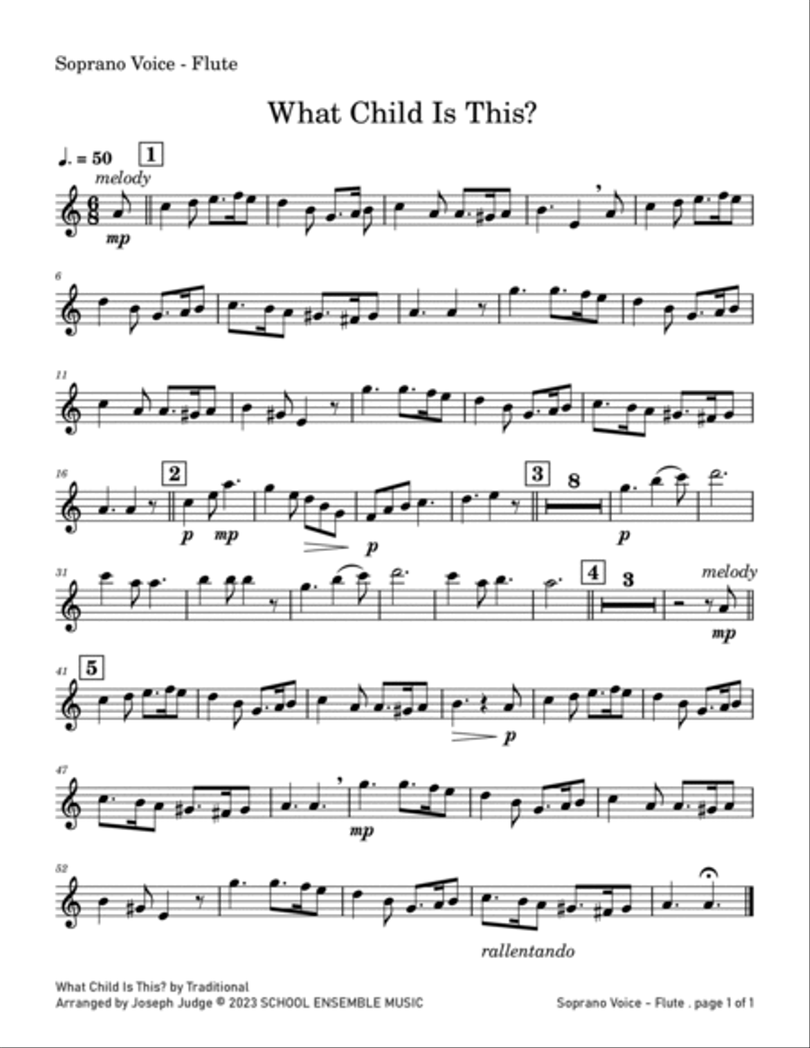 What Child Is This for Woodwind Quartet in Schools Woodwind Quartet scores gallery preview page 5