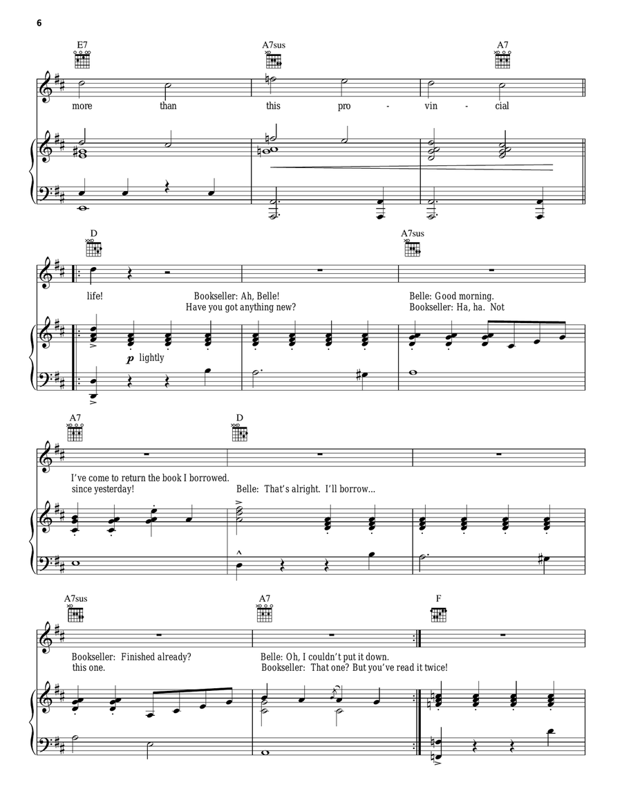 Belle (from Beauty And The Beast) Guitar scores gallery preview page 6