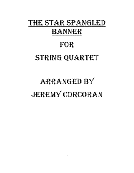 The Star Spangled Banner for String Quartet image number null