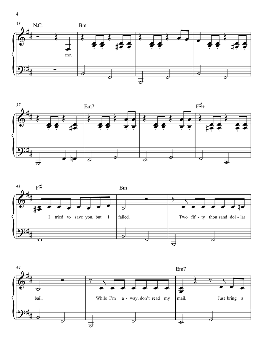 THE DINER Easy Piano scores gallery preview page 4