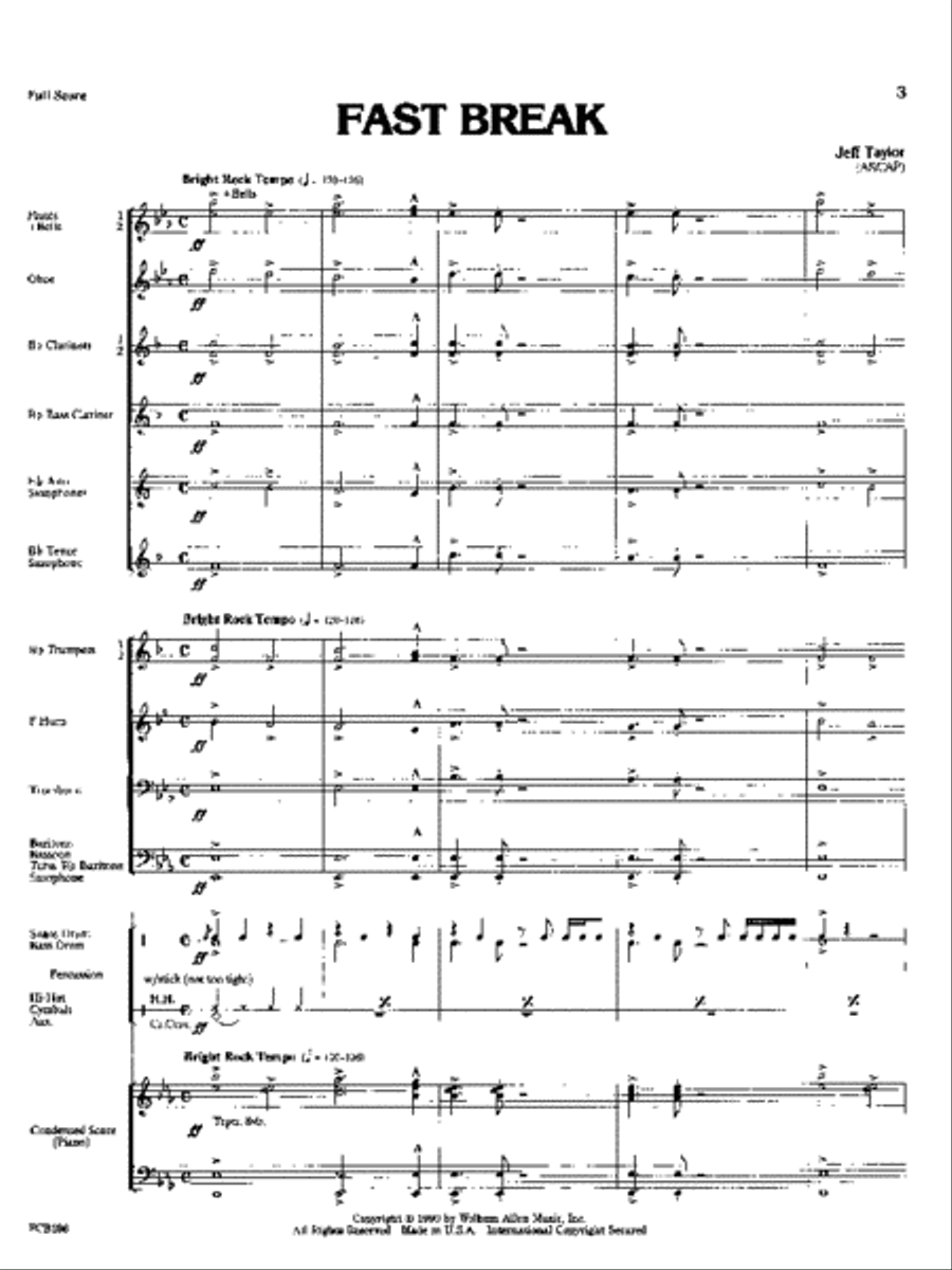 Fast Break Fast Break Concert Band scores gallery preview page 2