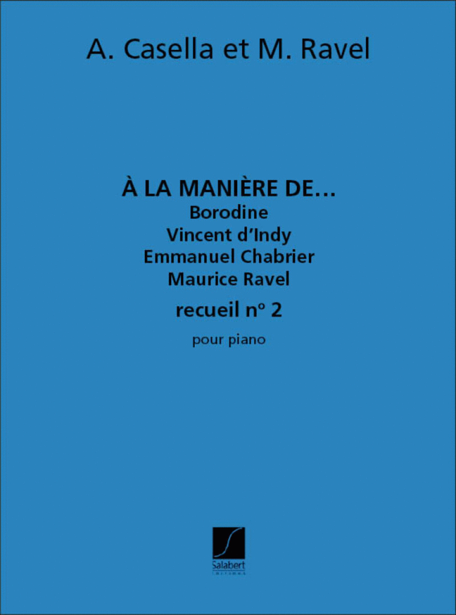 A La Maniere De Vol 2 Piano Solo scores gallery preview page 1
