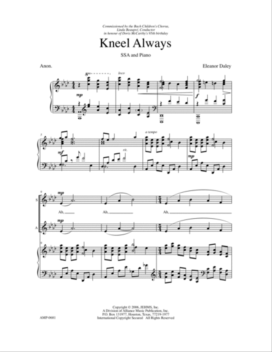 Kneel Always SSA scores gallery preview page 4