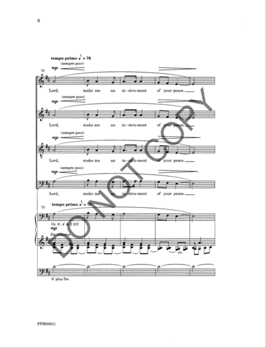 Prayer of St. Francis 4-Part scores gallery preview page 9