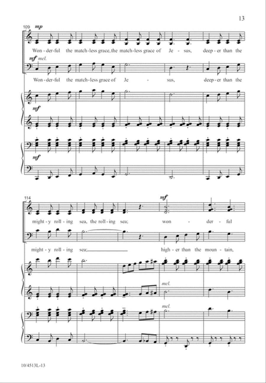 Wonderful Grace of Jesus 4-Part scores gallery preview page 14