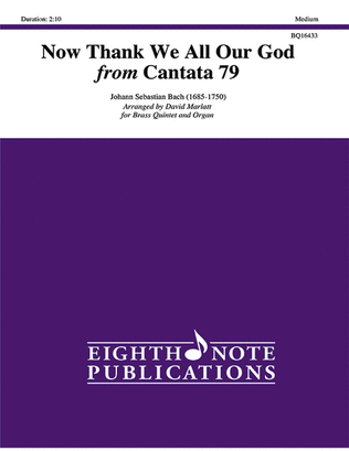 Book cover for Now Thank We All Our God from Cantata 79