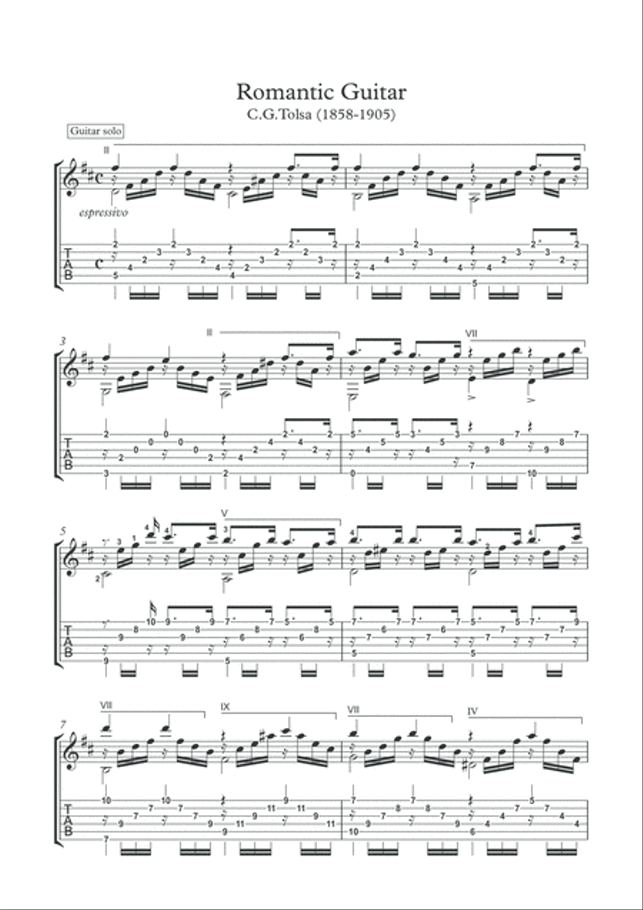 Romantic Classical guitar Acoustic Guitar scores gallery preview page 2
