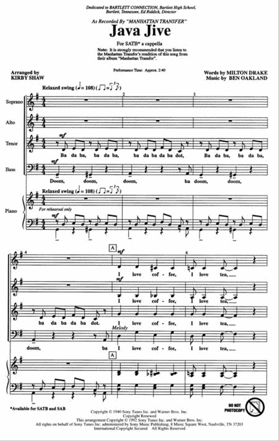 Java Jive 4-Part scores gallery preview page 2