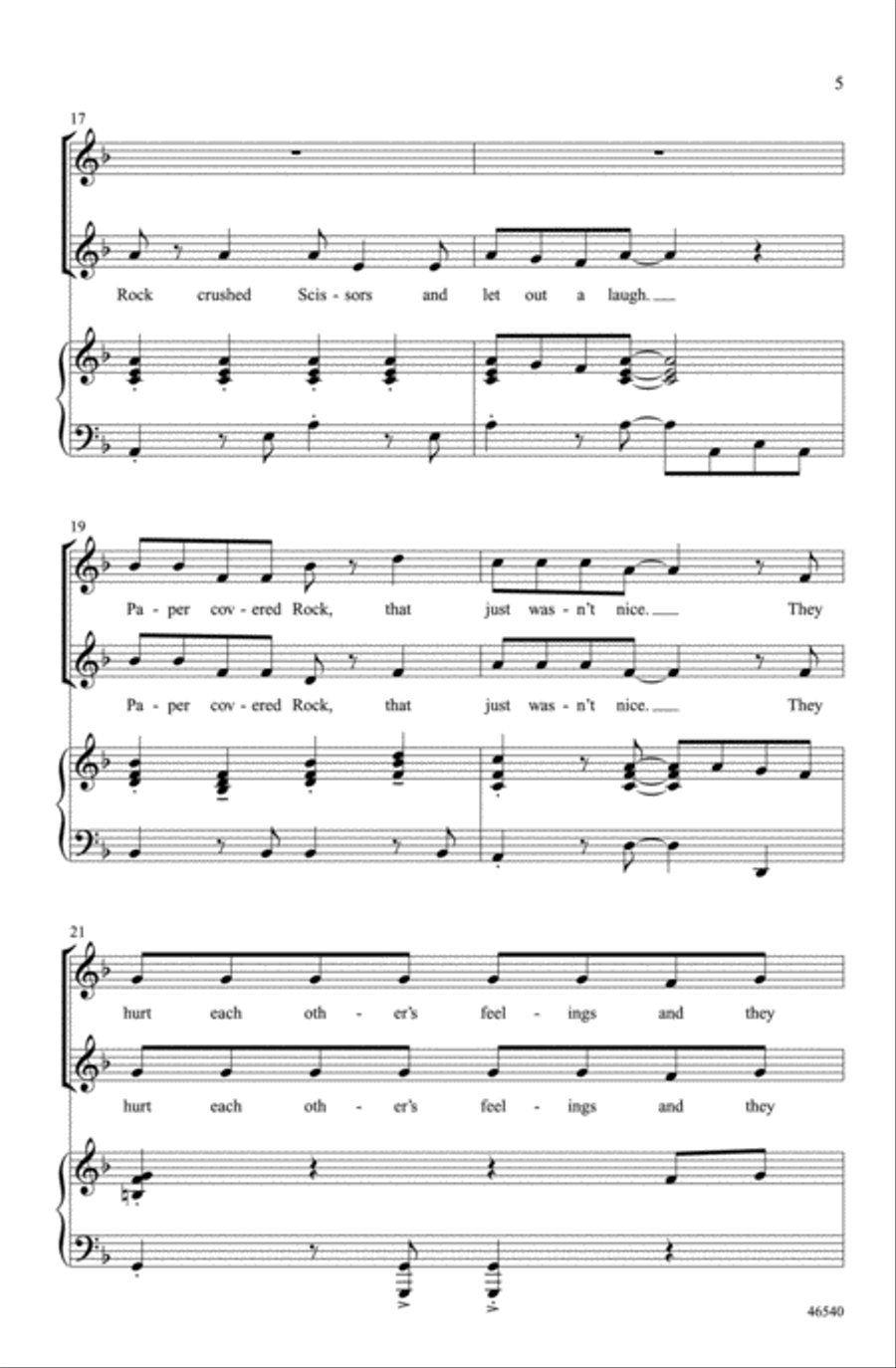 Rock, Paper, Scissors Rock, Paper, Scissors Choir scores gallery preview page 4