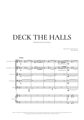 Deck The Halls (Brass Quintet and Piano) - Christmas Carol