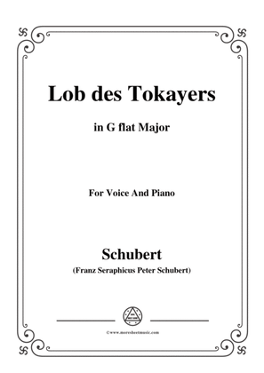 Schubert-Lob des Tokayers,Op.118 No.4,in G flat Major,for Voice&Piano