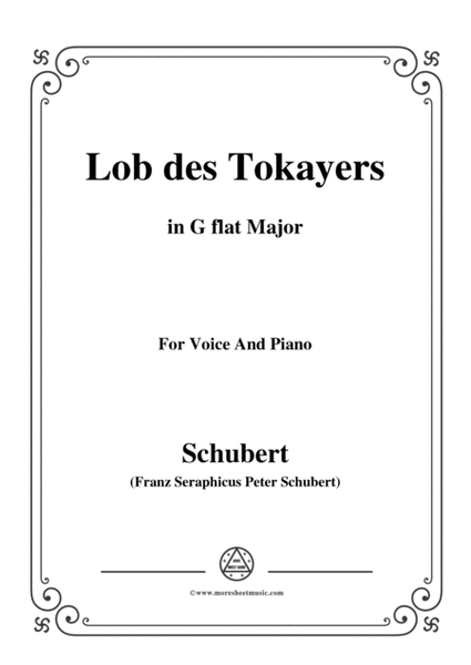 Schubert-Lob des Tokayers,Op.118 No.4,in G flat Major,for Voice&Piano image number null