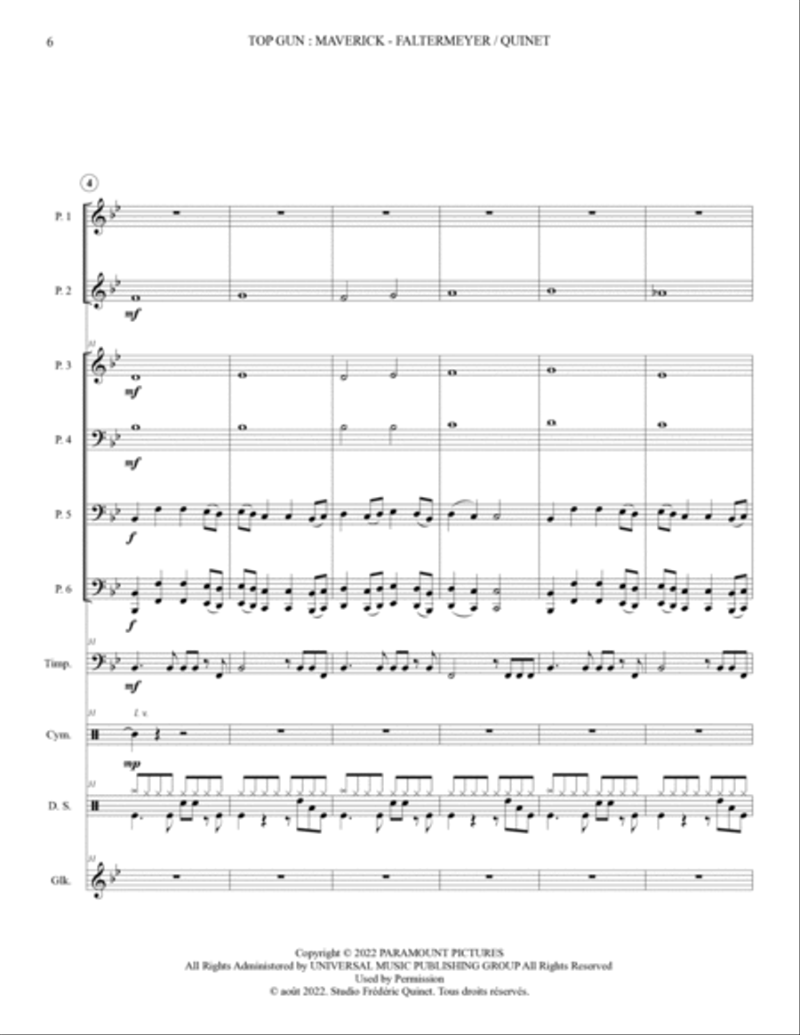 Top Gun: Maverick (main Theme) Top Gun: Maverick (main Theme) Concert Band scores gallery preview page 6