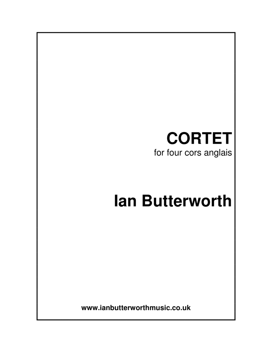 IAN BUTTERWORTH Cortet for 4 cors anglais image number null