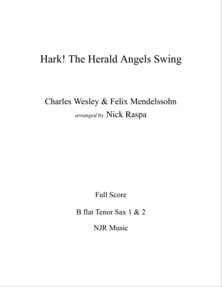 Hark! The Herald Angels Swing (Tenor Sax Duet) full set Woodwind Duet scores gallery preview page 3