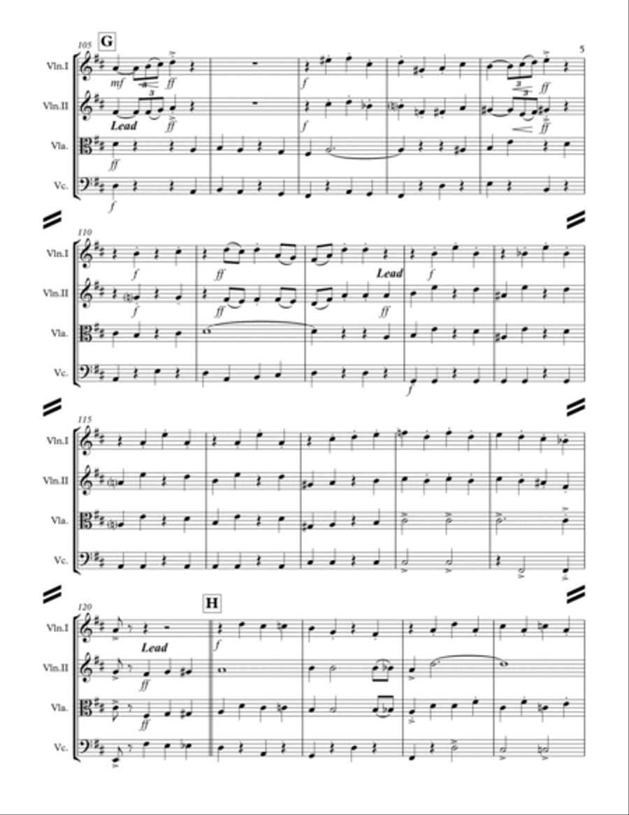 Yes! We Have No Bananas (for String Quartet) String Quartet scores gallery preview page 6