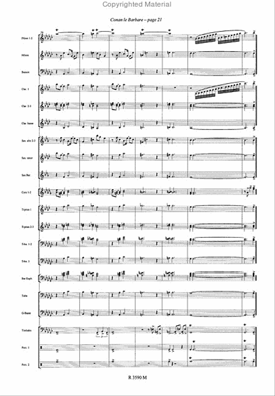 Conan le Barbare Concert Band scores gallery preview page 3