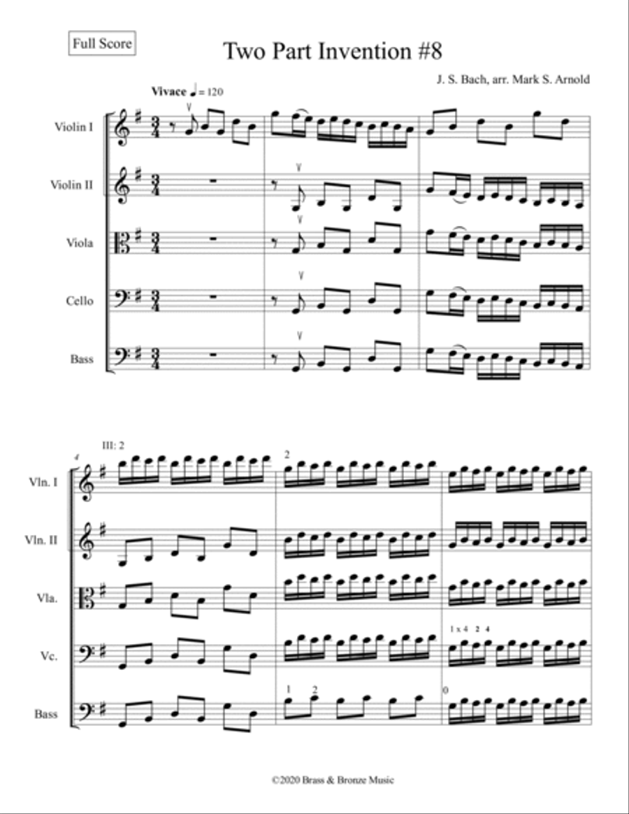 Two Part Invention #8 Set of Parts scores gallery preview page 3