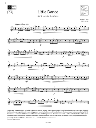 Little Dance (Grade 2, C1, from the ABRSM Violin Syllabus from 2024)