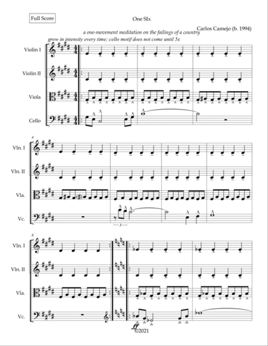 ONE-SIX String Quartet scores gallery preview page 3
