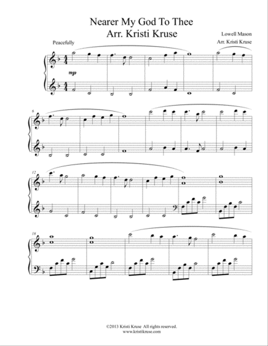 Nearer My God To Thee Nearer My God To Thee Piano Solo scores gallery preview page 2