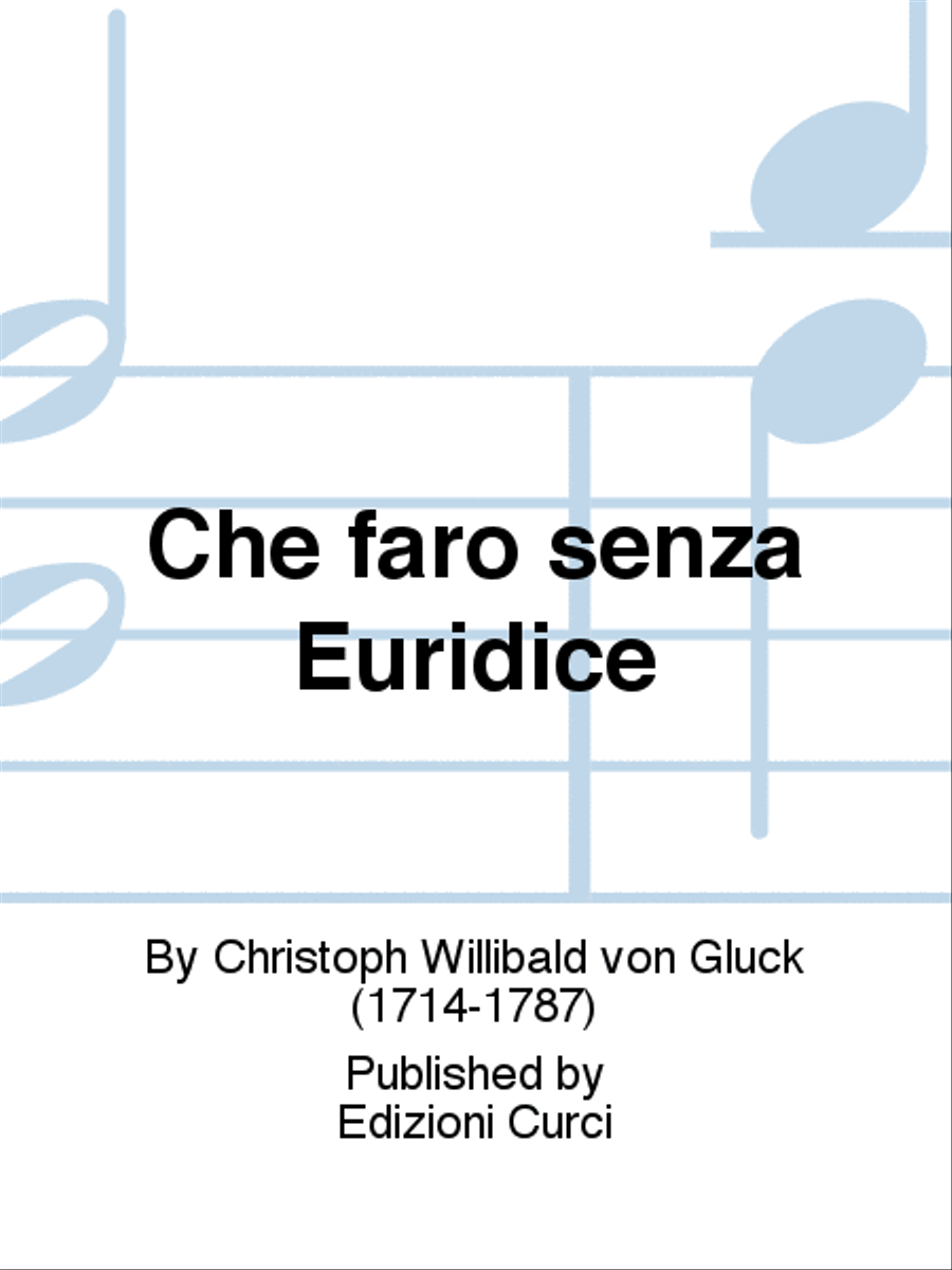 Che faro senza Euridice Voice Solo scores gallery preview page 1