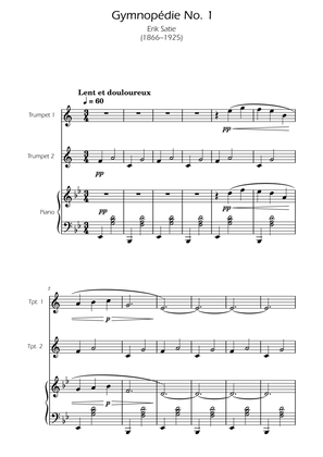 Gymnopedie No. 1 - Trumpet Duet w/ Piano