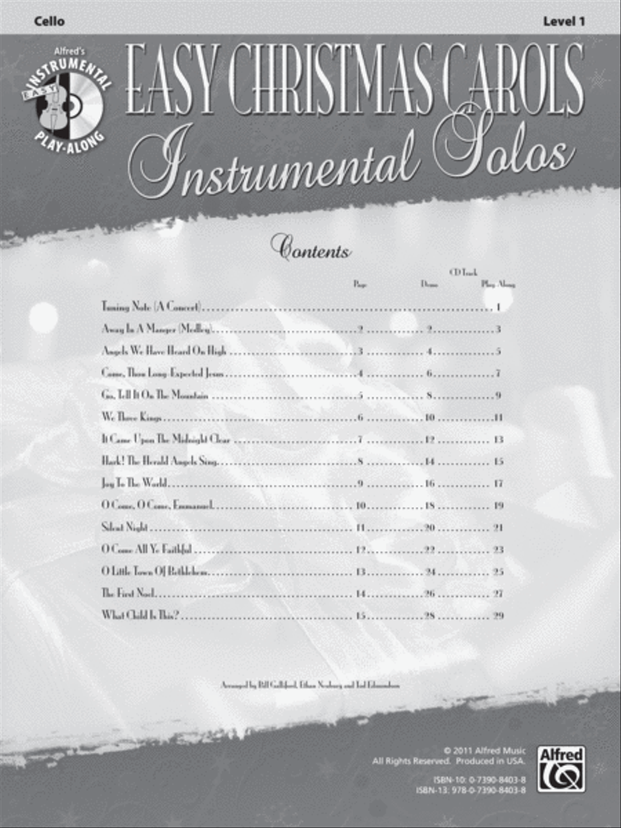 Easy Christmas Carols Instrumental Solos for Strings String Orchestra scores gallery preview page 5