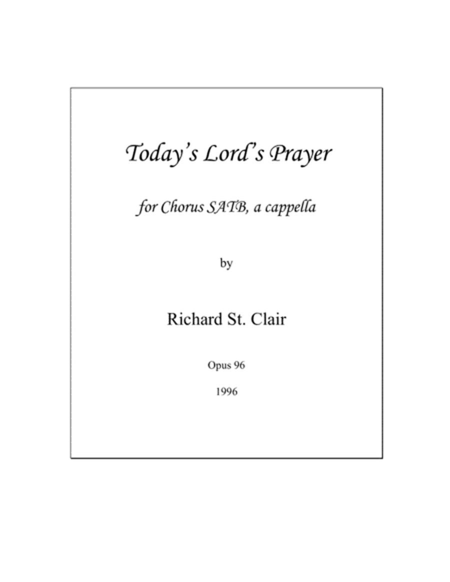 Today's Lord's Prayer, for Chorus SATB a Capella image number null