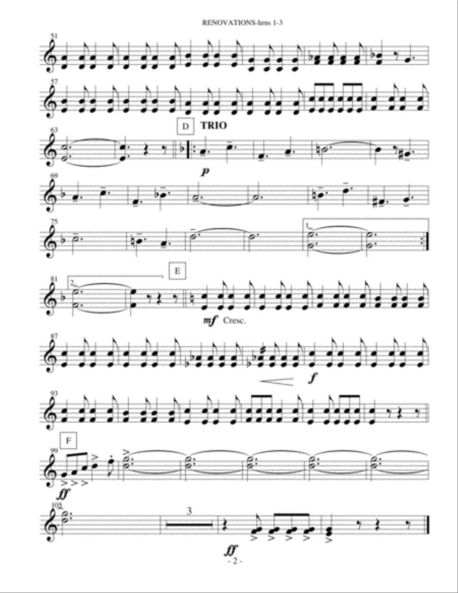 RENOVATIONS Concert Band scores gallery preview page 4