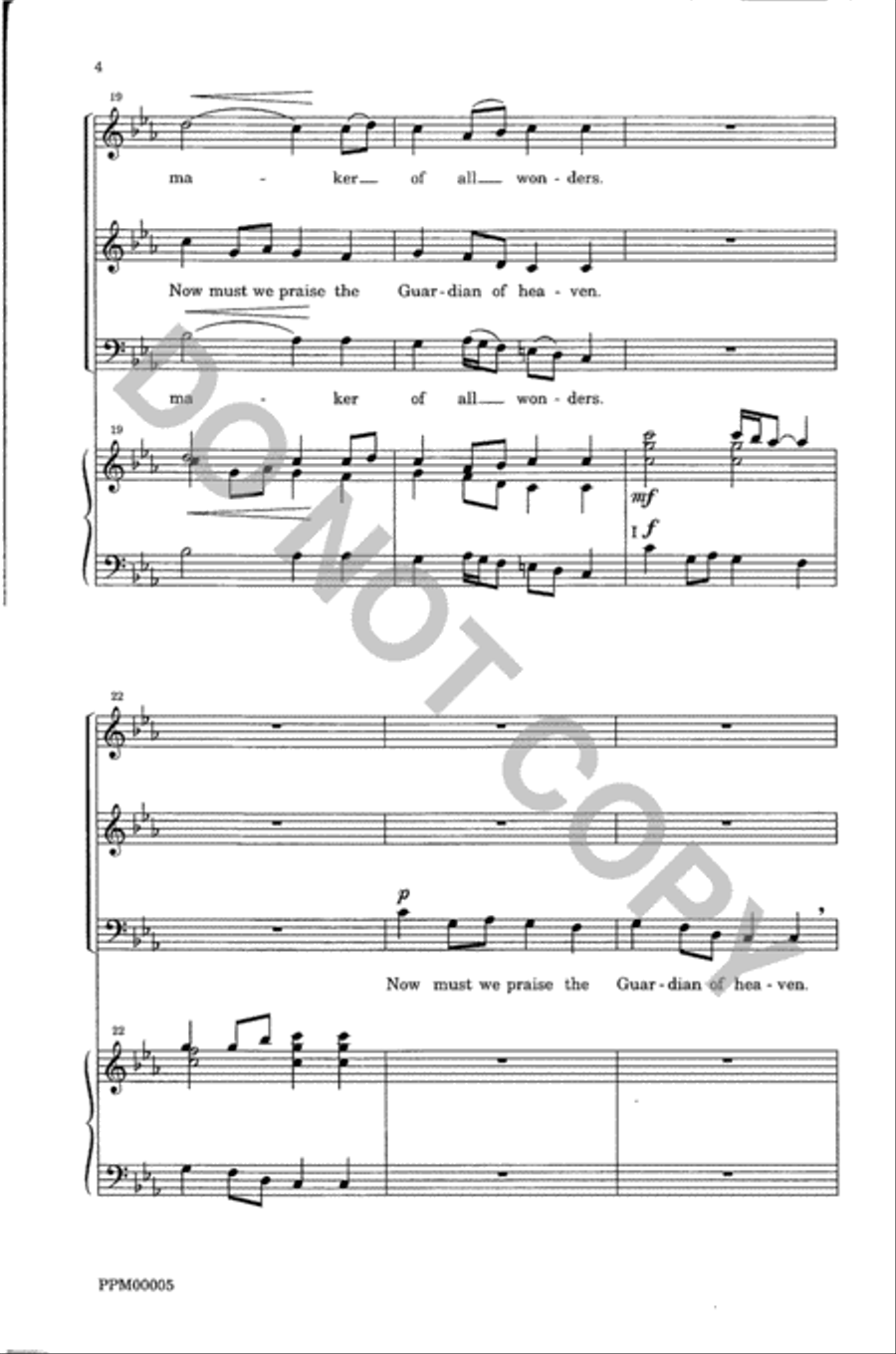 Three Celtic Prayers - III. Caedmon's Hymn 3-Part scores gallery preview page 5