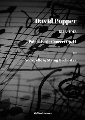 Book cover for Popper Polonaise de Concert Op 14 for Cello and String Orchestra
