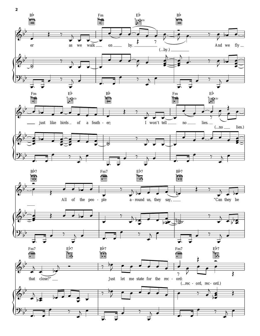 We Are Family Piano, Vocal, Guitar scores gallery preview page 2